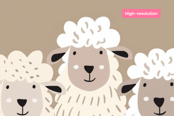 Download White Sheep Wall Art | Sheep Poster - Poster Collection
