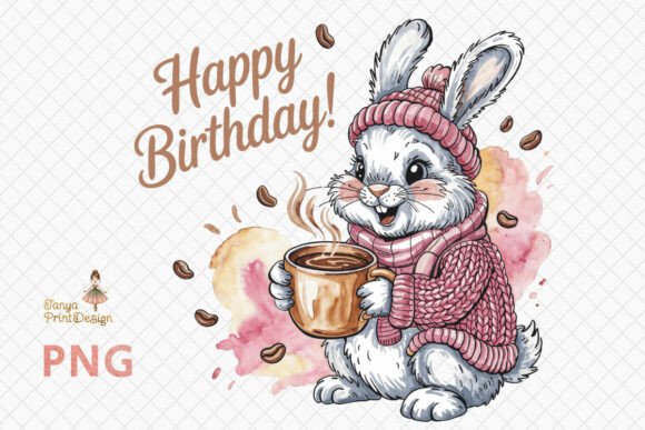 Download Cute Bunny Happy Birthday Clipart | PNG - Birthday clipart Collection