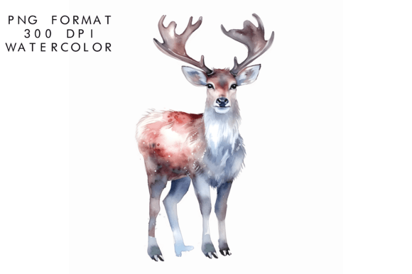 Download Watercolor Reindeer Clipart - Watercolor reindeer clipart Collection