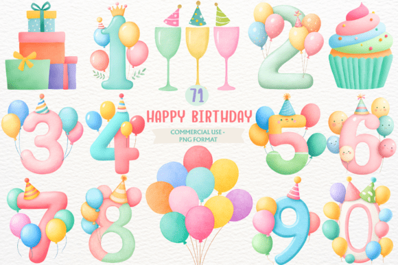 Download Watercolor Happy Birthday Clipart PNG - Birthday clipart Collection